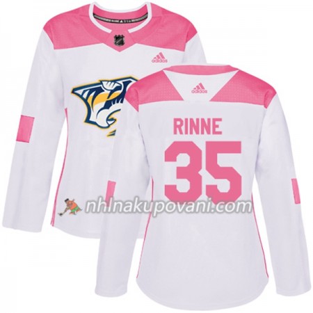 Nashville Predators Dresy Pekka Rinne 35 Bílá 2017-2018 Adidas Růžová Fashion Authentic - Dámské Nashville Predators Dresy Pekka Rinne 35 Bílá 2017-2018 Adidas Růžová Fashion Authentic - Dámské